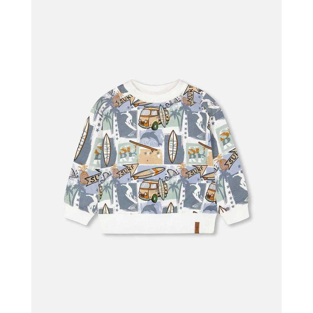 French Terry Sweatshirt Printed Surf And Caravan - 5